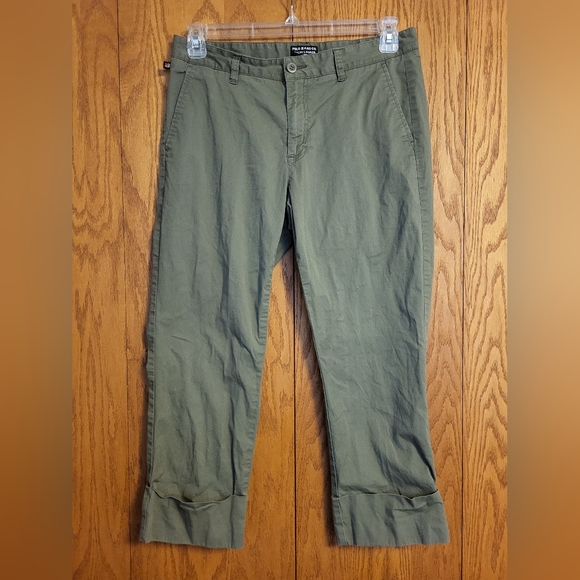 Ralph Lauren Polo Jeans Co Green Cuffed Pant Size 12 - Picture 1 of 8